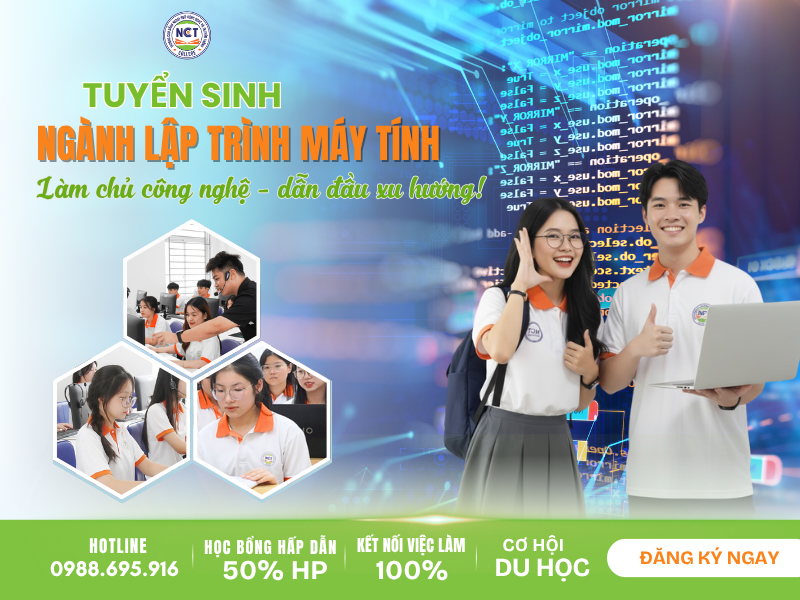 Tuyển sinh ngành lập trình máy tính – NCT College