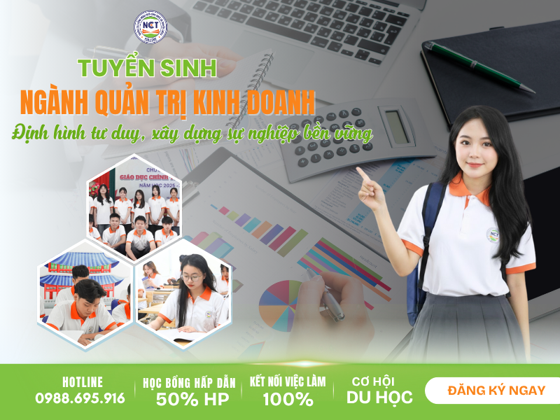 Tuyển sinh ngành Quản trị kinh doanh năm 2026 – NCT College