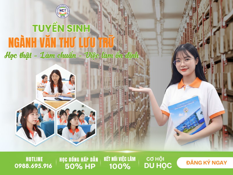 Tuyển sinh ngành Văn thư – Lưu trữ năm 2026 – NCT College