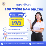 Khai giảng lớp Tiếng Hàn Online Khóa I/2026 tại NCT College – Mở lớp 17/01/2026