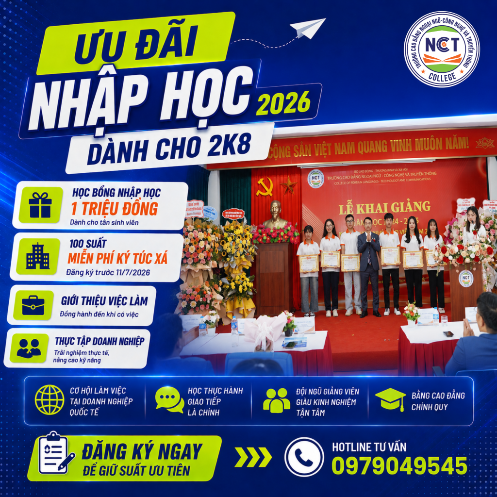 Ưu đãi nhập học cho tân sinh viên NCT