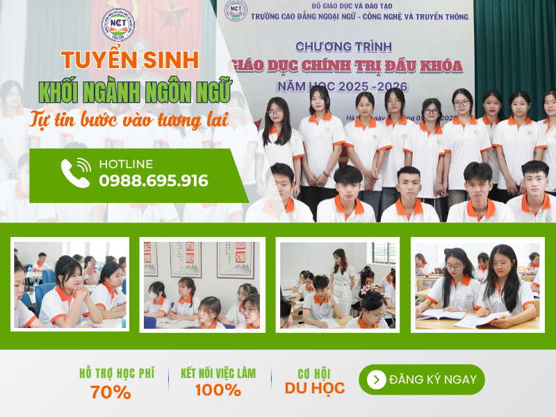 NCT Tuyển sinh khối ngành ngôn ngữ