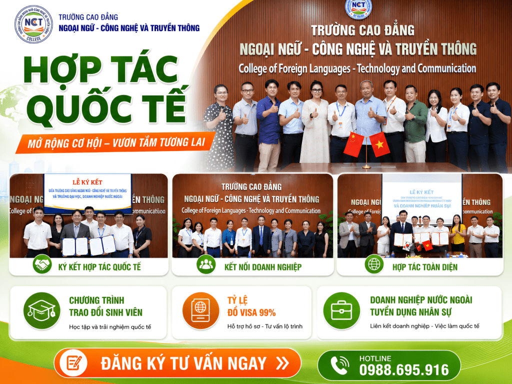NCT hợp tác quốc tế kết nối nhiều trường đại học và doanh nghiệp nước ngoài