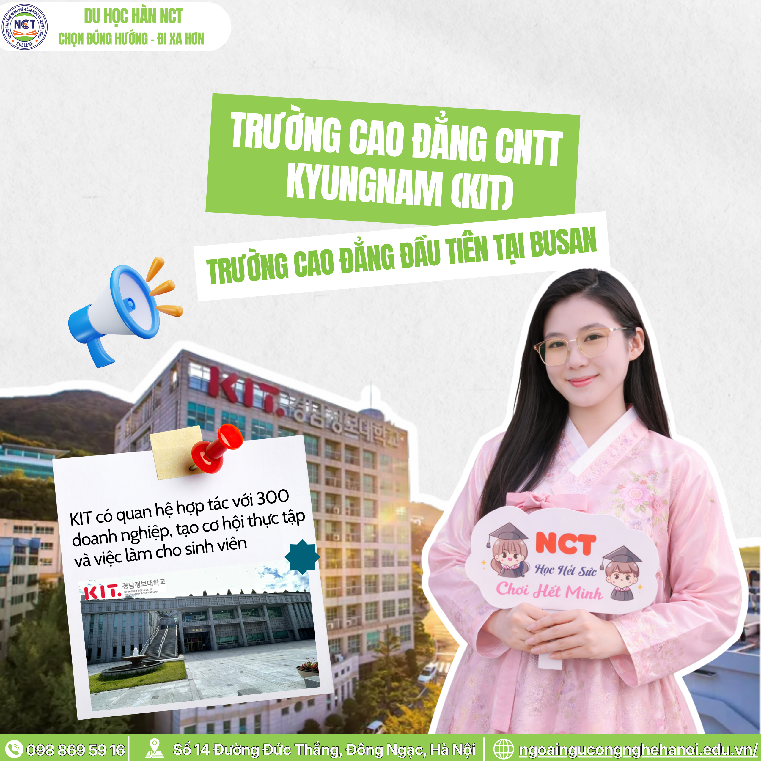 NCT College & KIT tuyển sinh chương trình trao đổi sinh viên Hàn Quốc D2-6