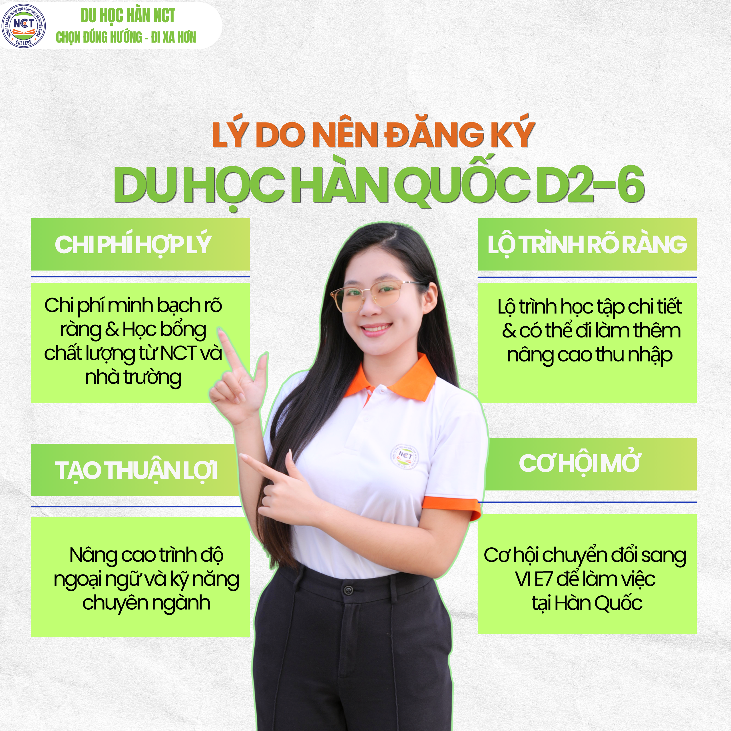Du học Hàn Quốc D2-6 – lộ trình học tập và phát triển nghề nghiệp rõ ràng