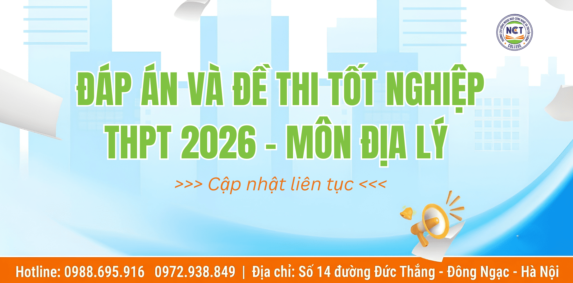 Đề thi và đáp án môn Địa lý THPT Quốc Gia 2026